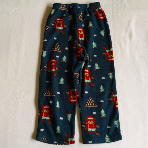cat & jack winter bear fleece pants & cotton top pajama set 3T toddler boys - Picture 7 of 10